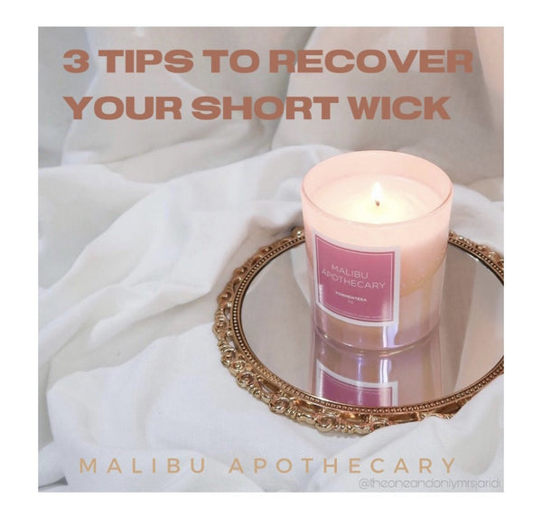 How to fix your candle wick if it is too short. Here is a guide with three ways to fix your wick.