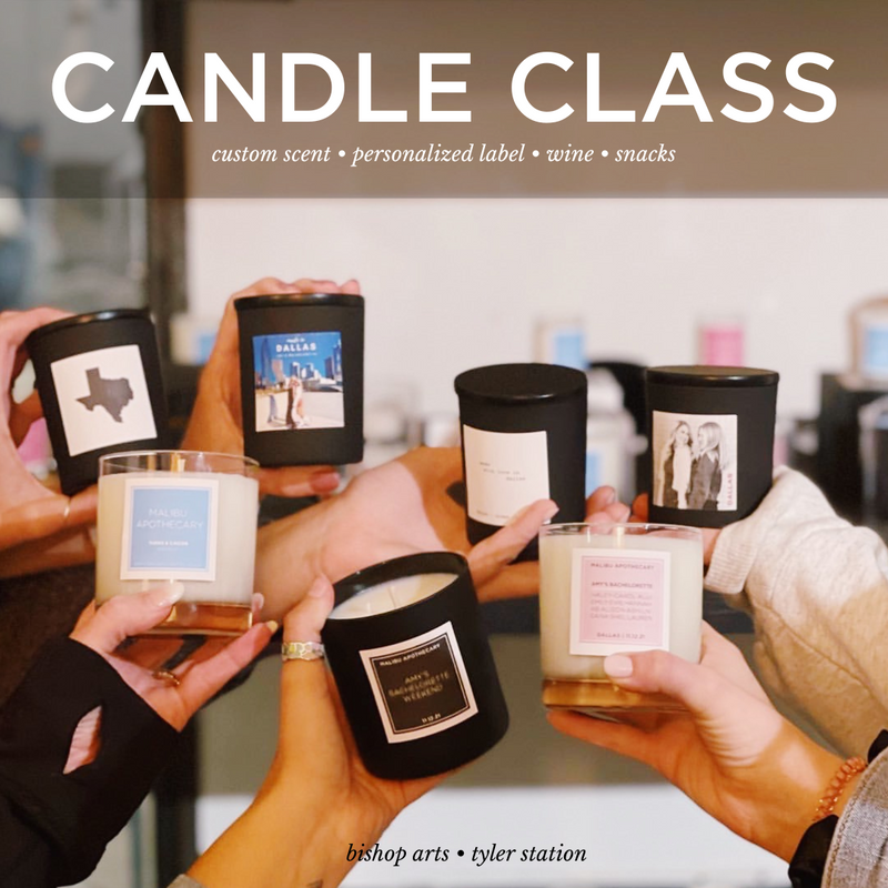 Custom making candle class in Bishop Arts District of Dallas